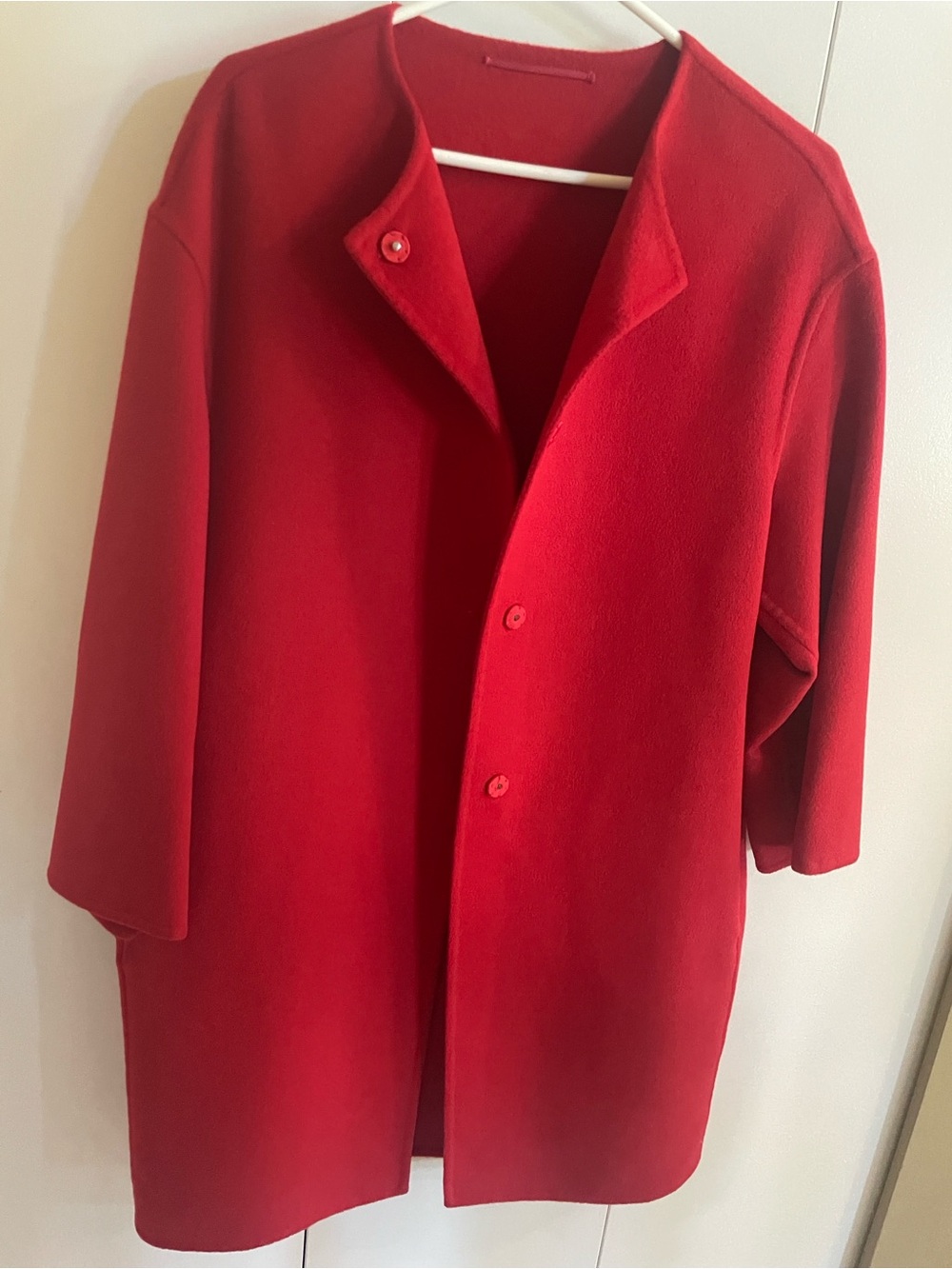 Prada-Beautiful and Super Soft Round Collar Long Jacket (made in Italy)